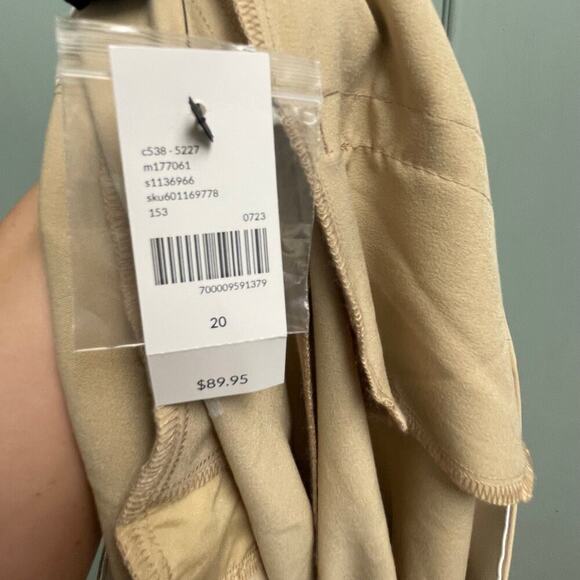 Lane Bryant Perfect Drape Wide leg Pants Size 20 NEW Khaki Tan Office Career - Picture 5 of 5